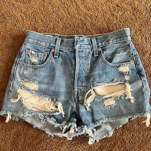Levi’s 501 Distressed Denim Shorts